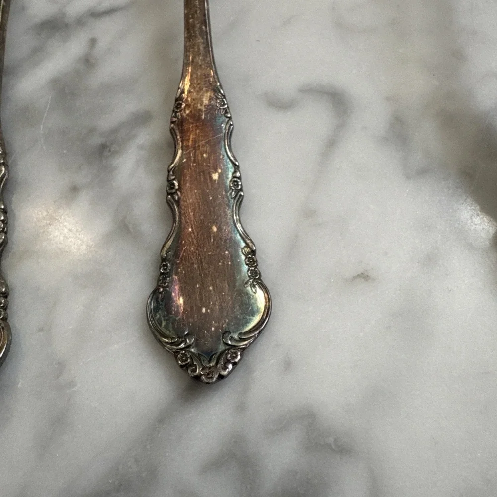 Reed & Barton DRESDEN ROSE 3 Silverplate Serving Pieces Gravy Sugar Butter Knife